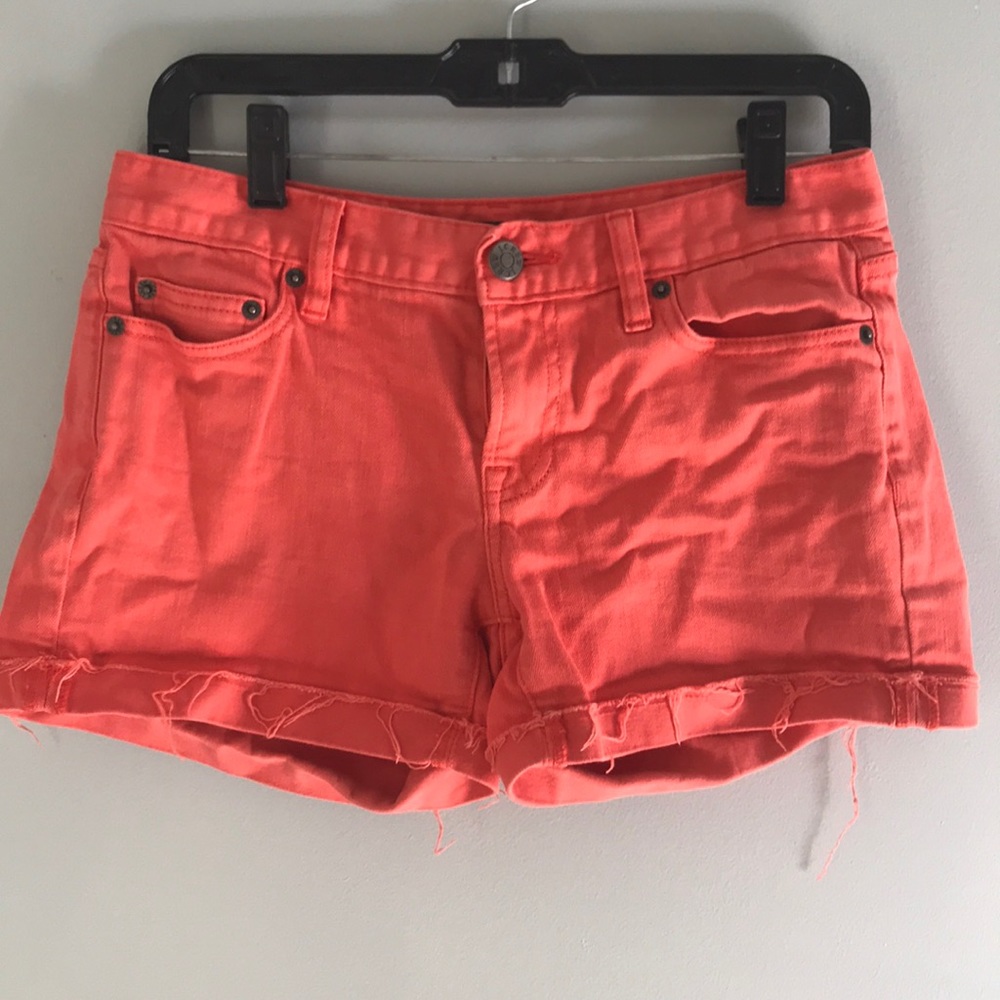 Coral denim J Crew shorts
